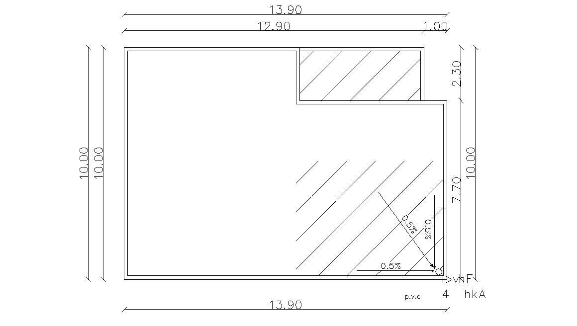 Simple Terrace Floor Plan Autocad File Free Download 