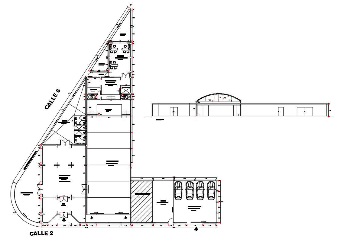 Single Storey Office Building DWG File