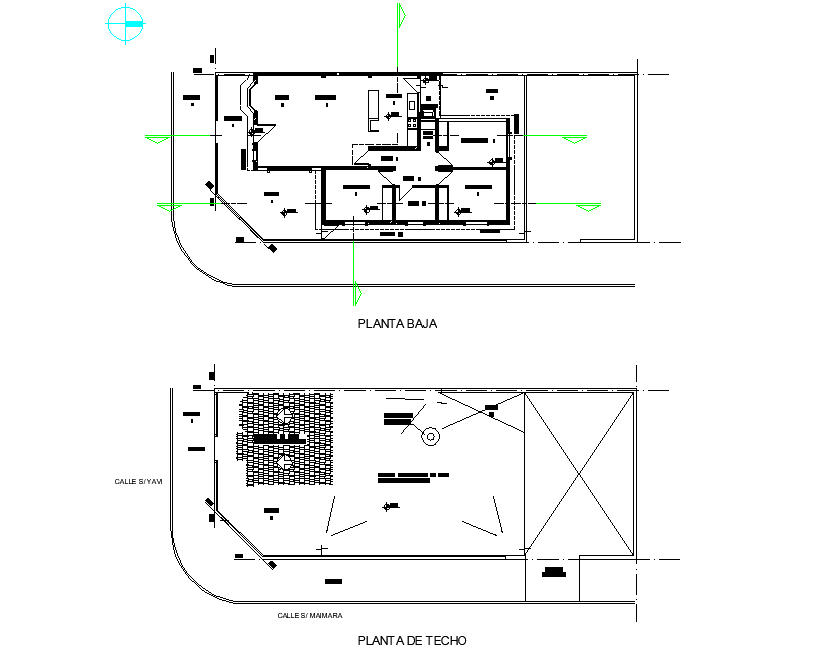 Single family house plan detail dwg file