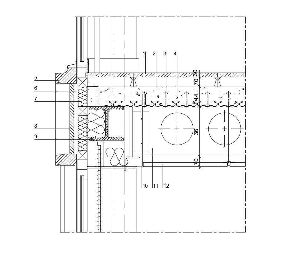 Singly Reinforced Beam CAD Drawing