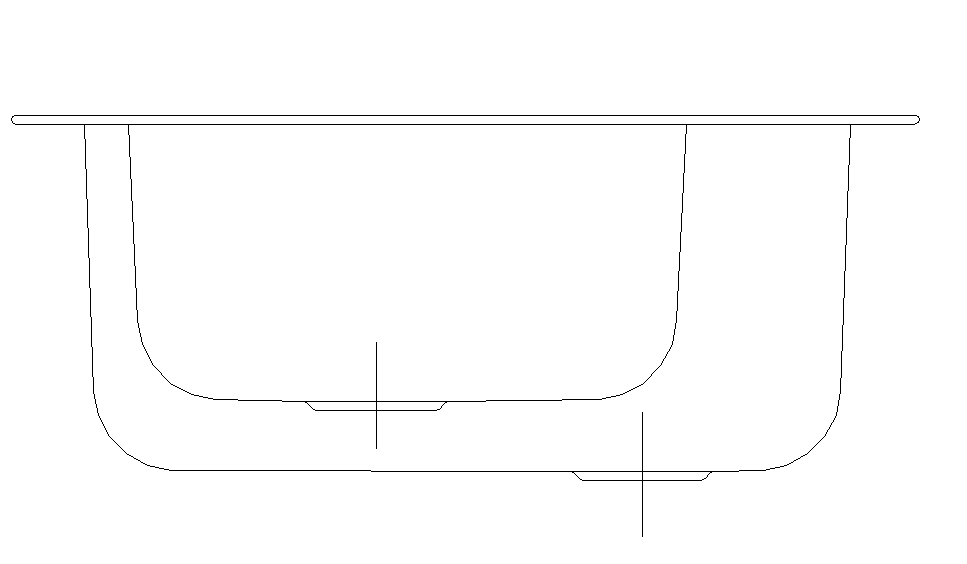 Sink Elevation 2D Autocad Block 