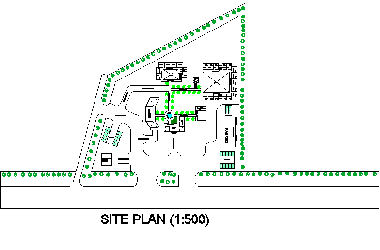 Site plan detail dwg file