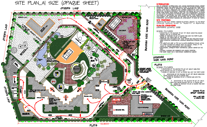 Site plan detail dwg file