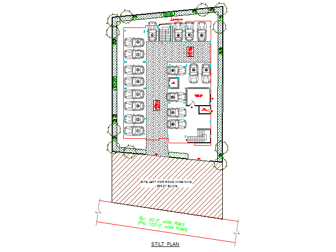 Site plan detail dwg file