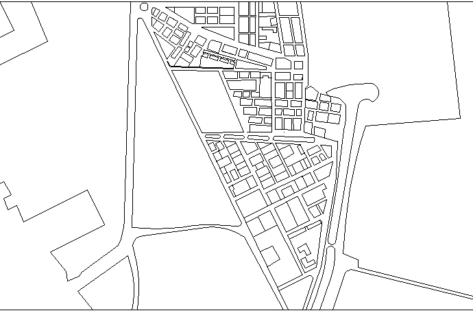 Site plan details of housing building dwg file