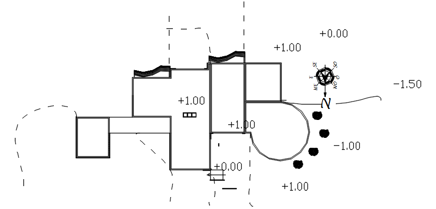 Site plan of residential bungalow