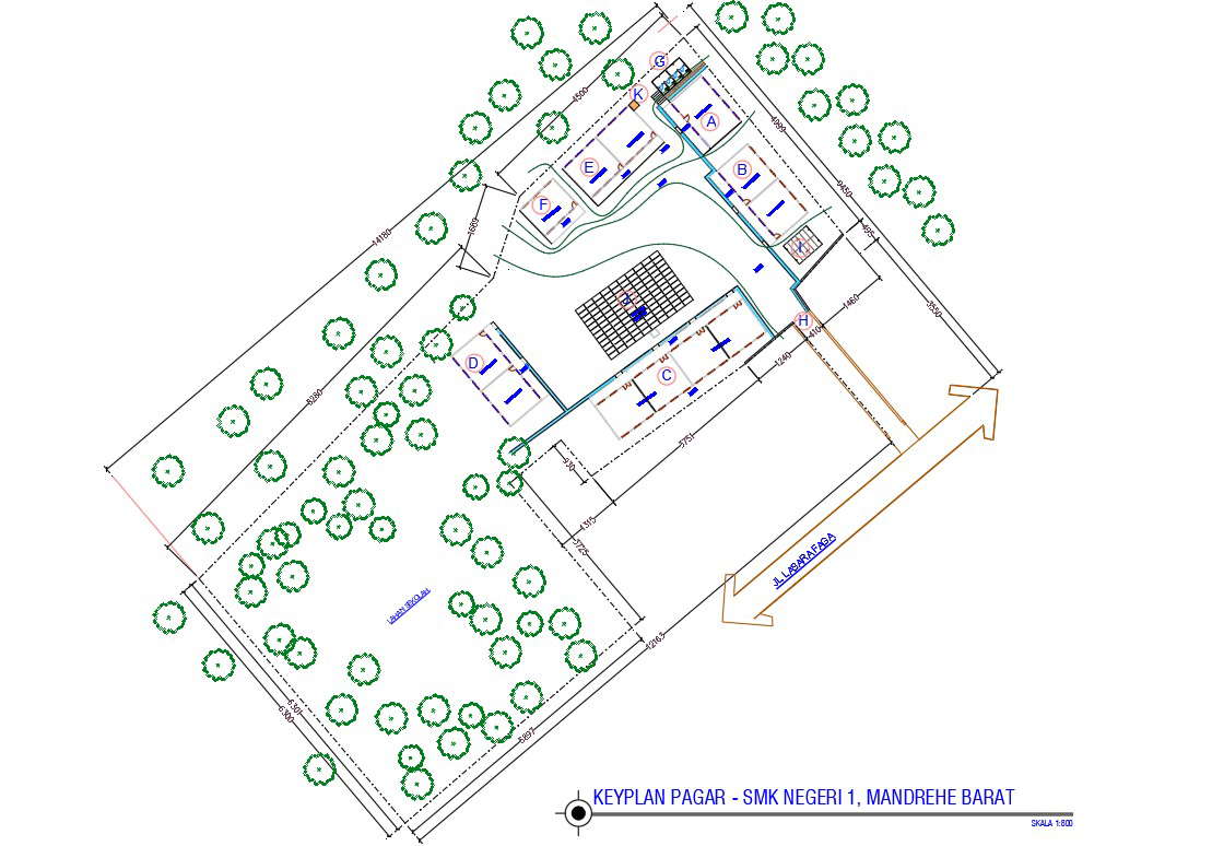 Site Keyplan Of Office Project DWG File