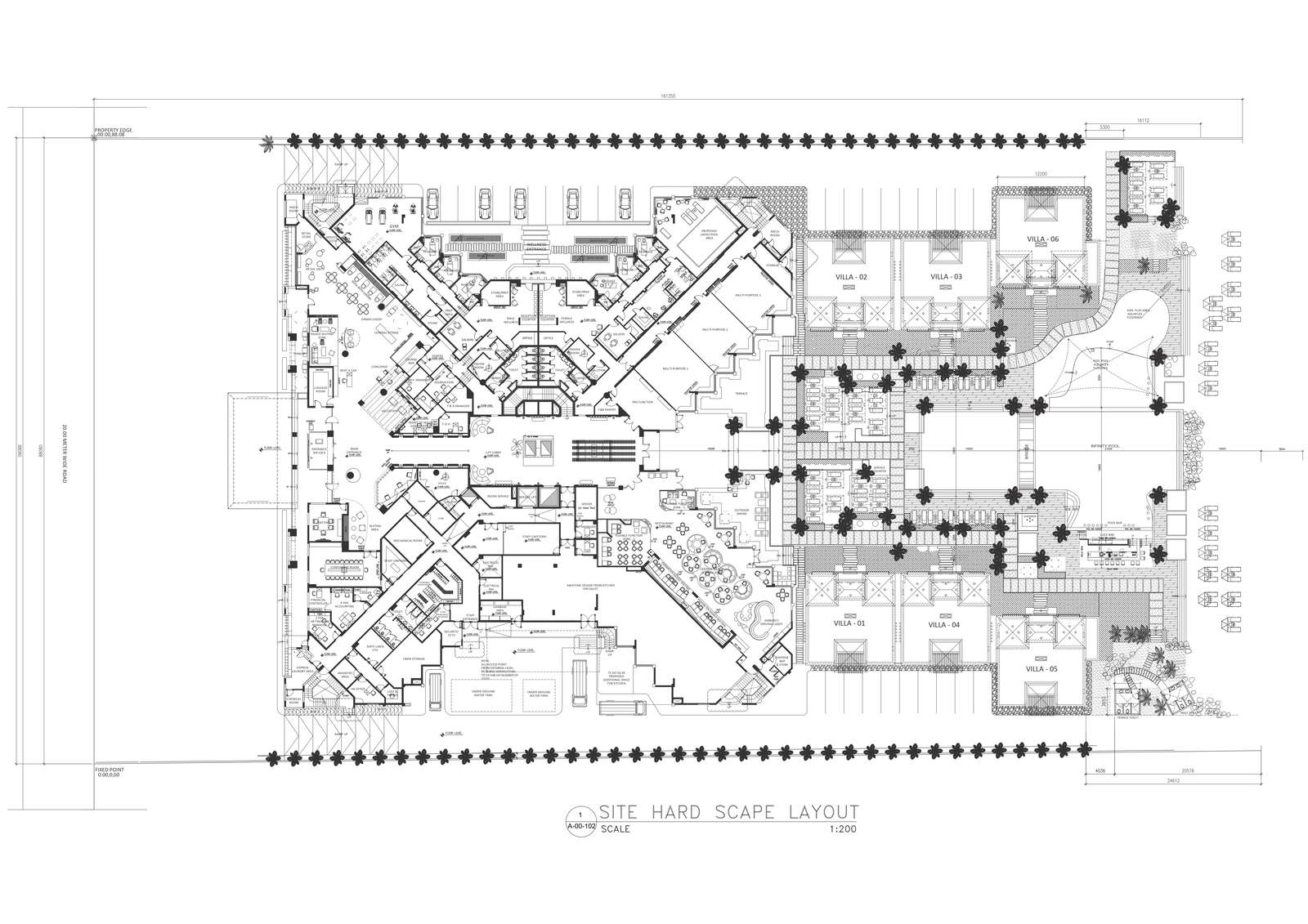 Site Hard Escape Layout DWG File for AutoCAD Design