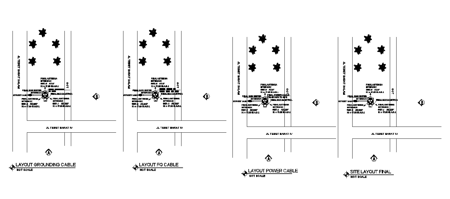 Site layout of power cable ,Download the Drawing file.