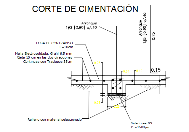 Slab column section detail dwg file
