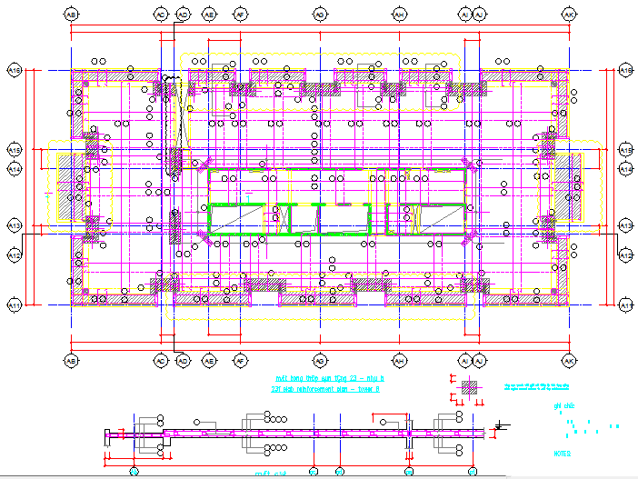 Slab rebar tower B details 