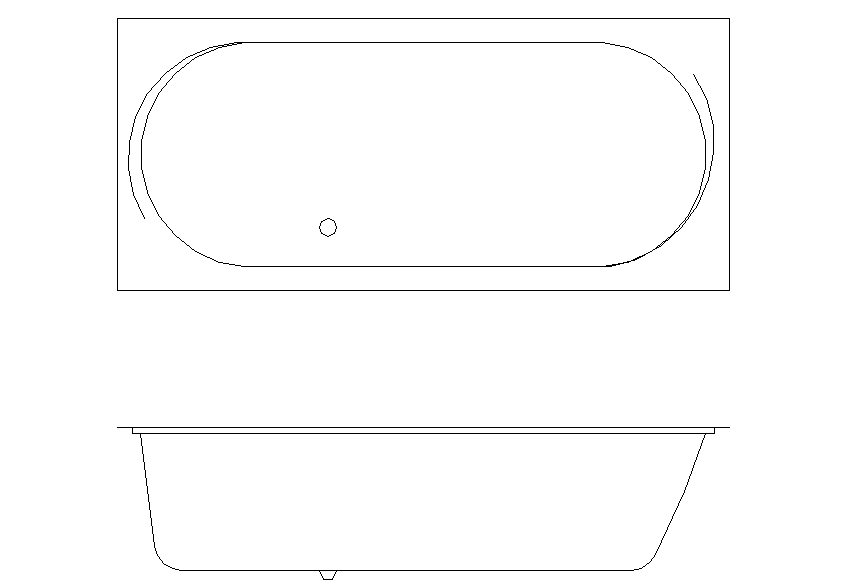 Slipper Bath Tub Block Detail