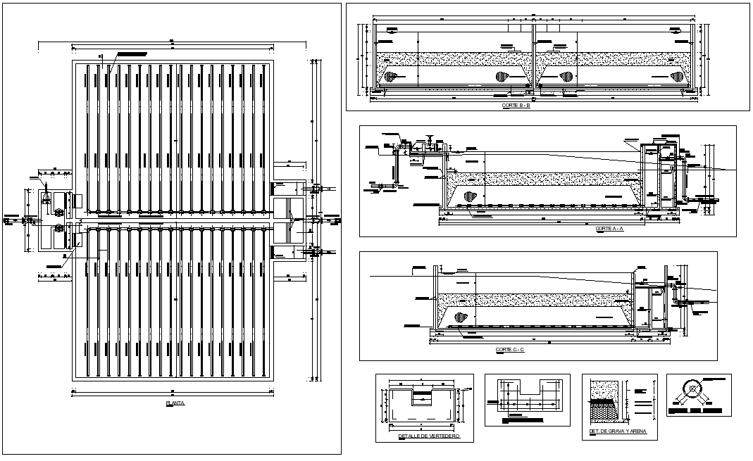 Slow filter plan and section autocad file