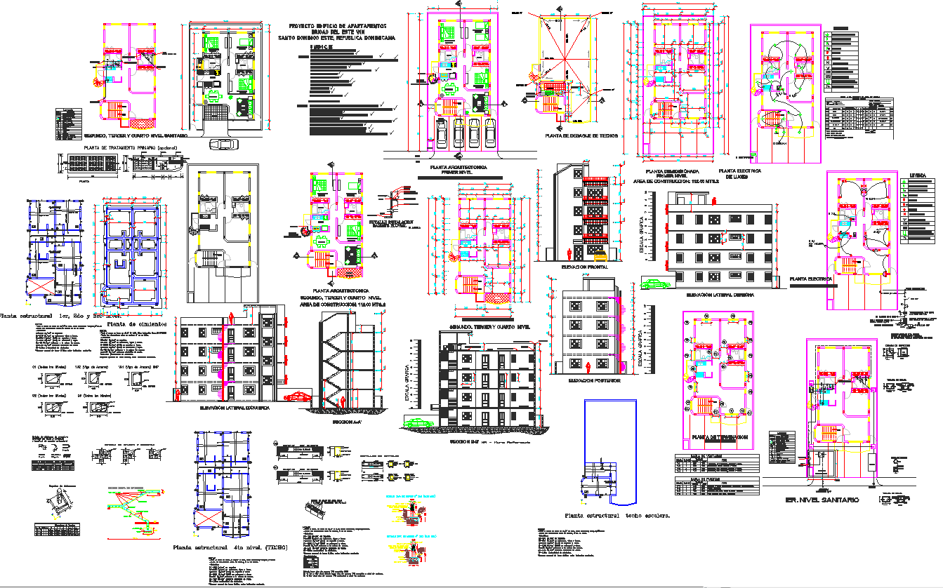Small Apartment building architecture detail 
