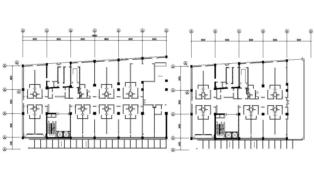 Small Hotel Room Building Design AutoCAD File Free