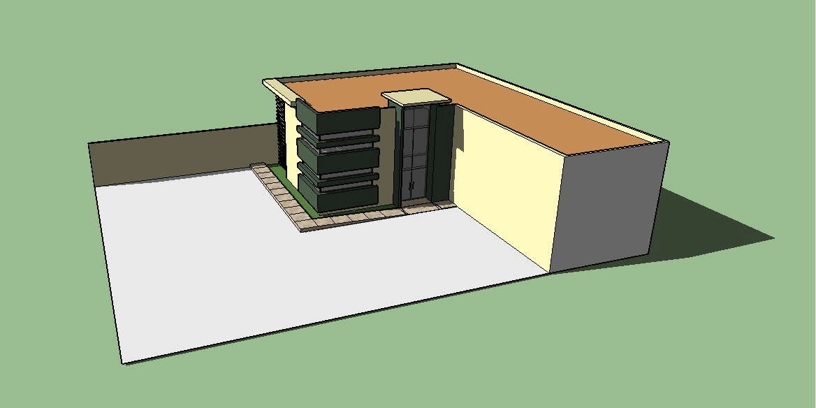 Small house 3d model cad drawing details skp file