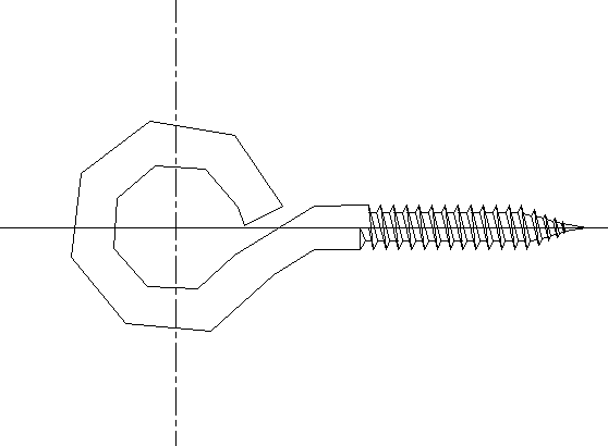 Small screw pin with 2mm cad design dwg file