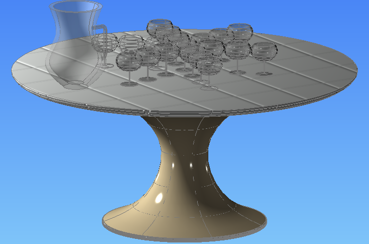 Small Table 2D CAD Drawing File for Interior Designers