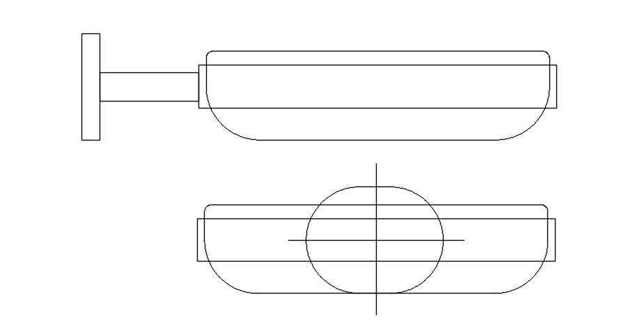Soap holder cad blocks plan in AutoCAD, dwg file.
