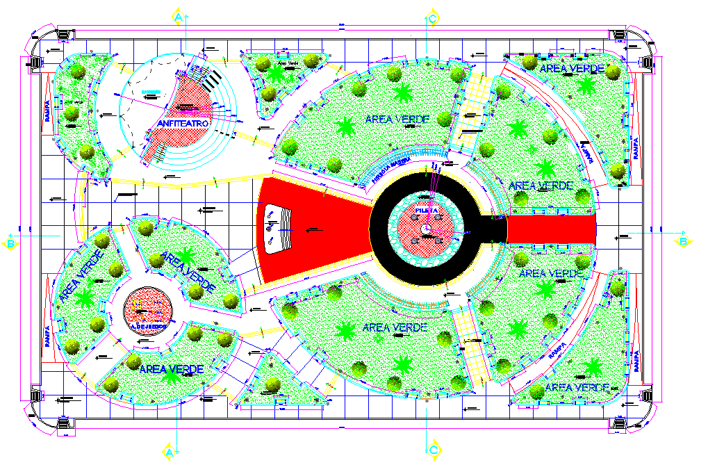 Social projection park layout file