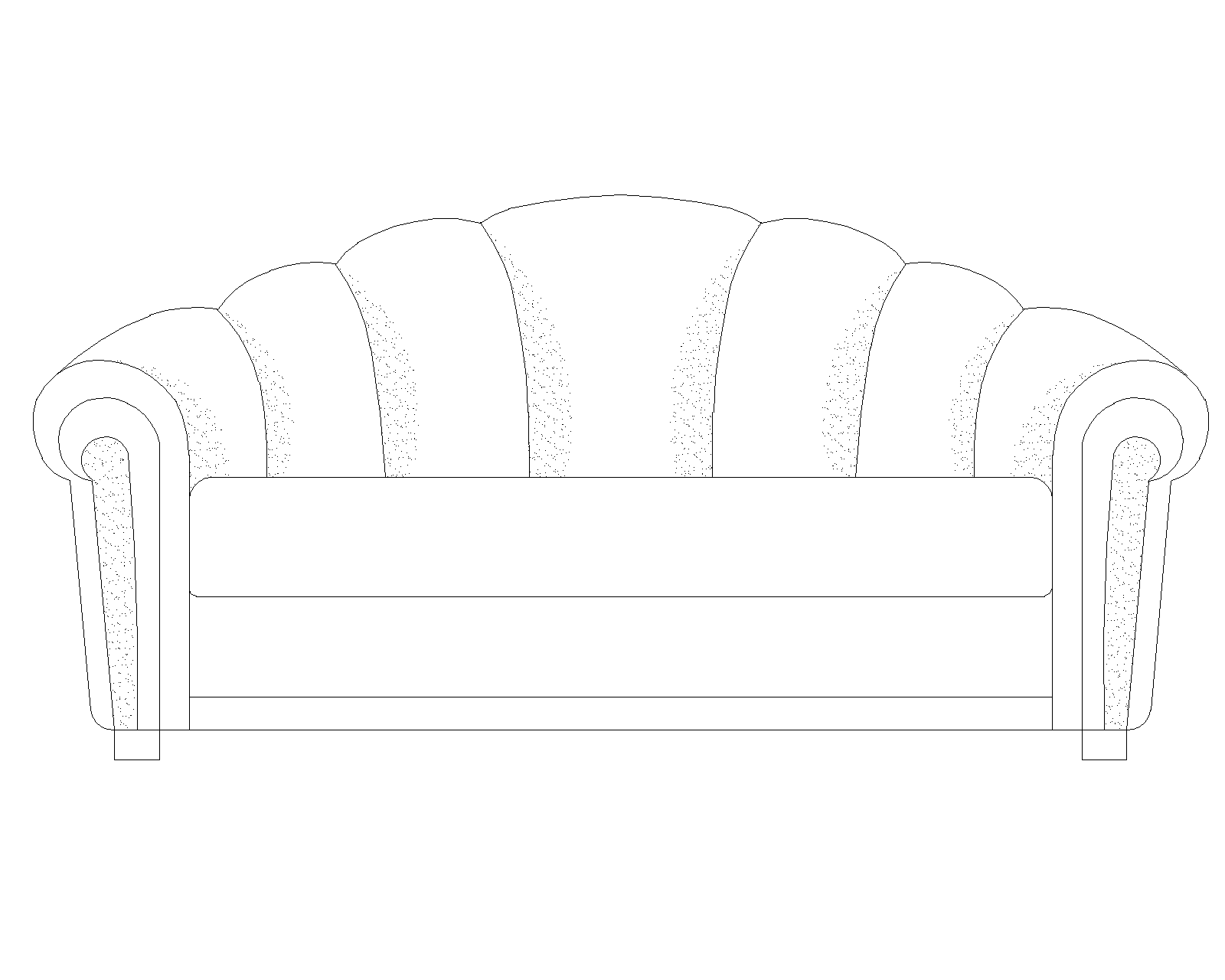 Sofa Plan Details in DWG File for Accurate Design Use