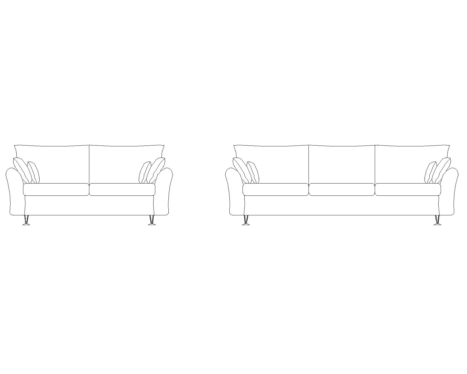 Luxury Sofa Set DWG File for Detailed Furniture Design