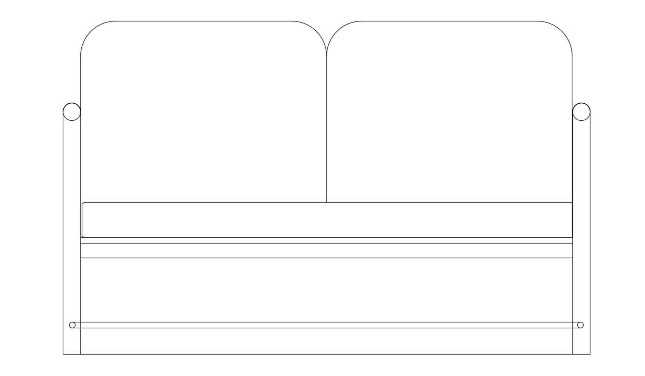 Sofa Elevation CAD File Free 