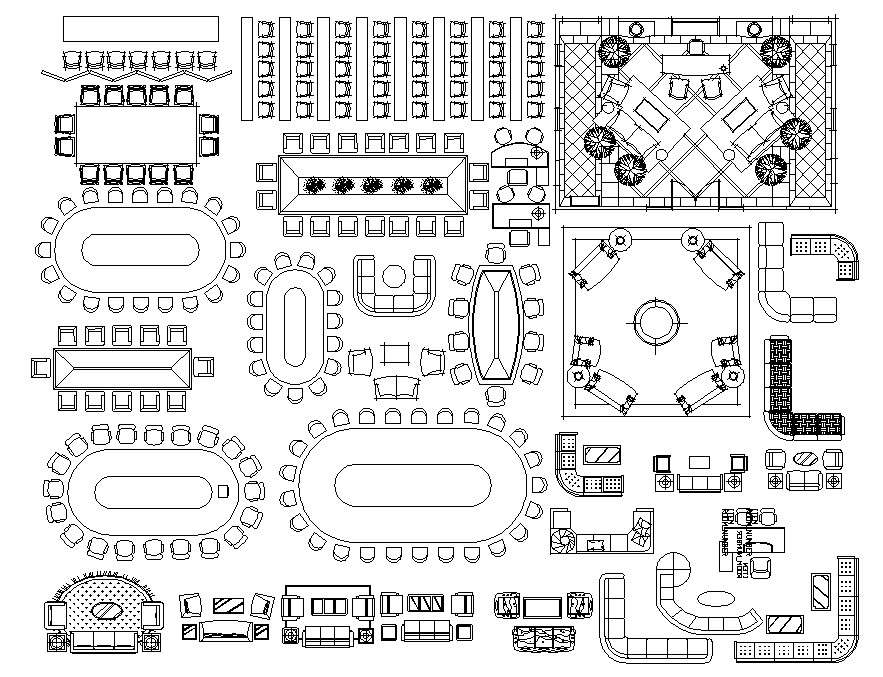 Sofa Seating Cad Blocks