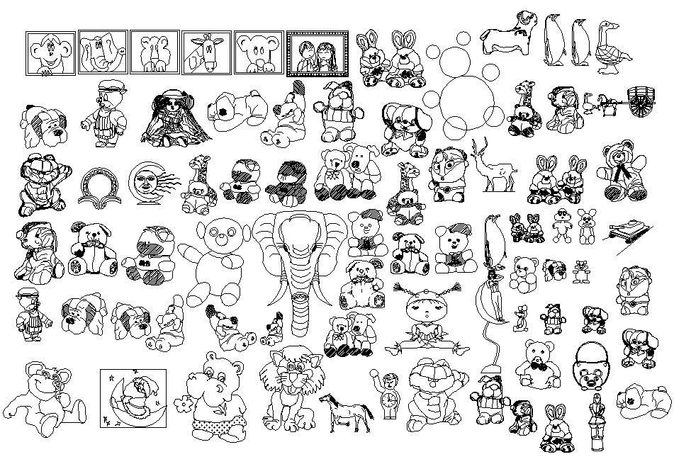 Soft toy for babies CAD block