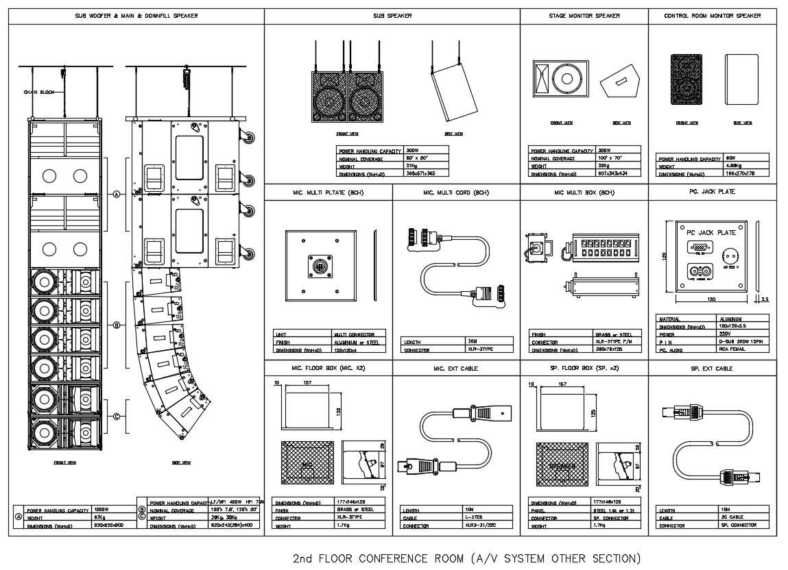 Speaker AutoCAD Drawing