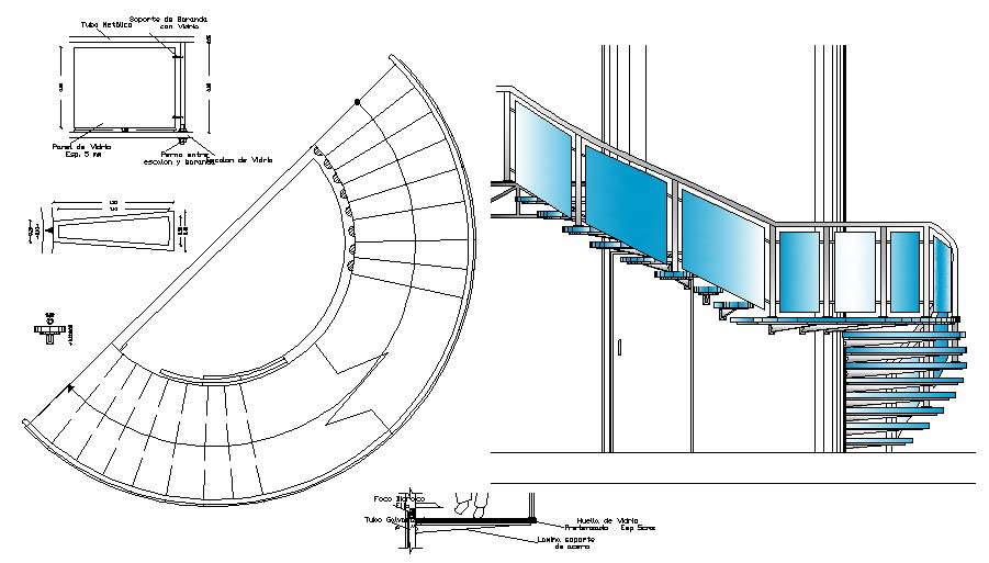 Spiral Staircase Design CAD file Download