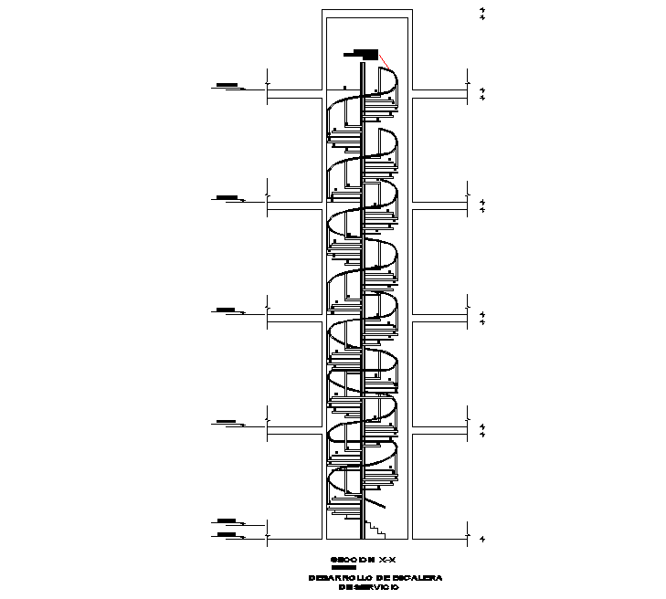 Spiral stair detail dwg file