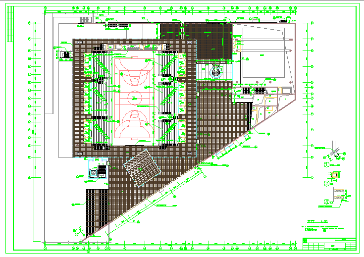 Sport Center lay-out Design in this file.