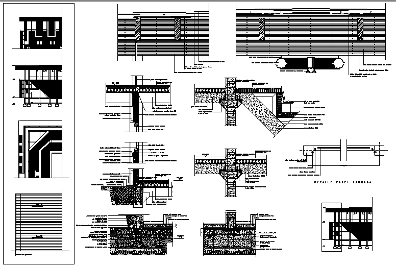 Sport center constructive details dwg file