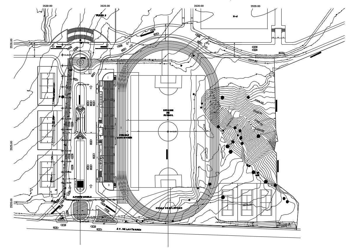Sports Field CAD Plan