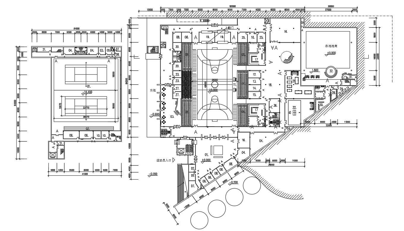 Sports Stadium Project DWG File