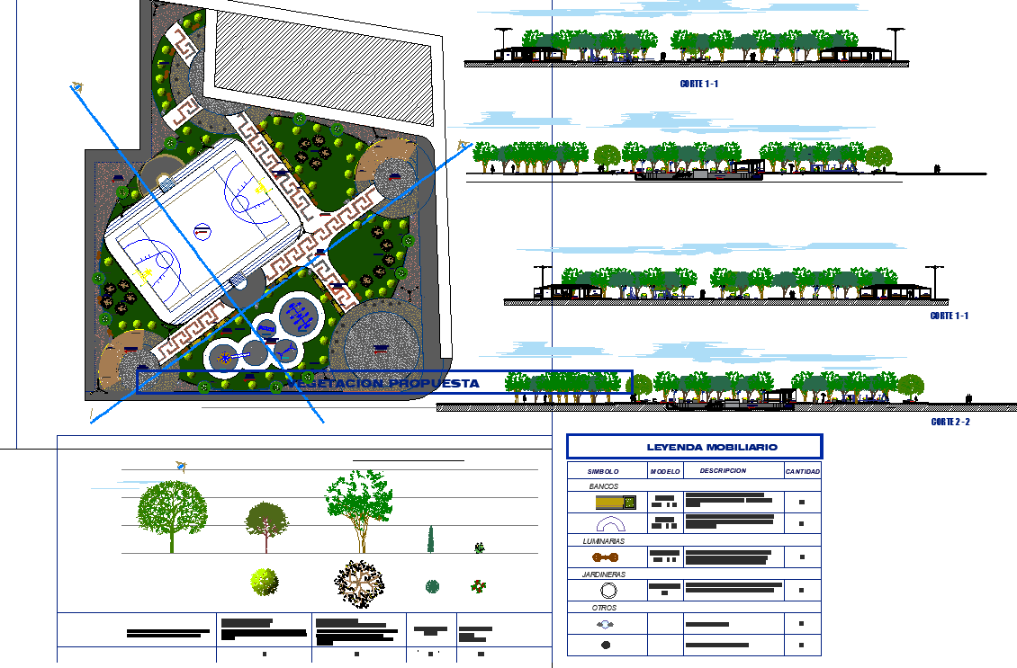Sports club centre plan and elevation view detail dwg file