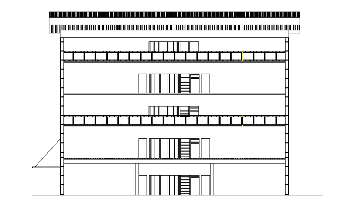 Sports complex front elevation
