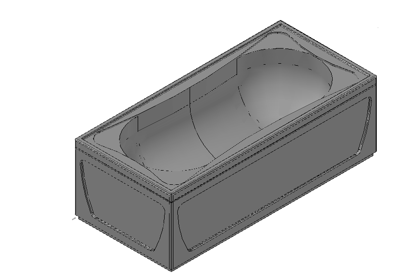 Square shaped bath tub design