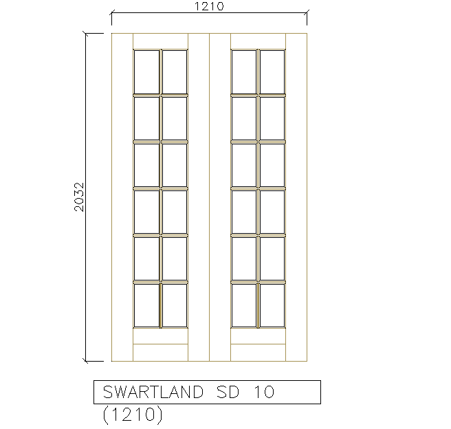 Squire Block design Door Detail in the drawing.