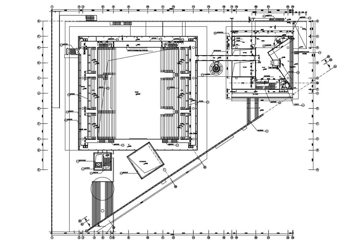Stadium Plan AutoCAD Drawing | DWG Layout Download
