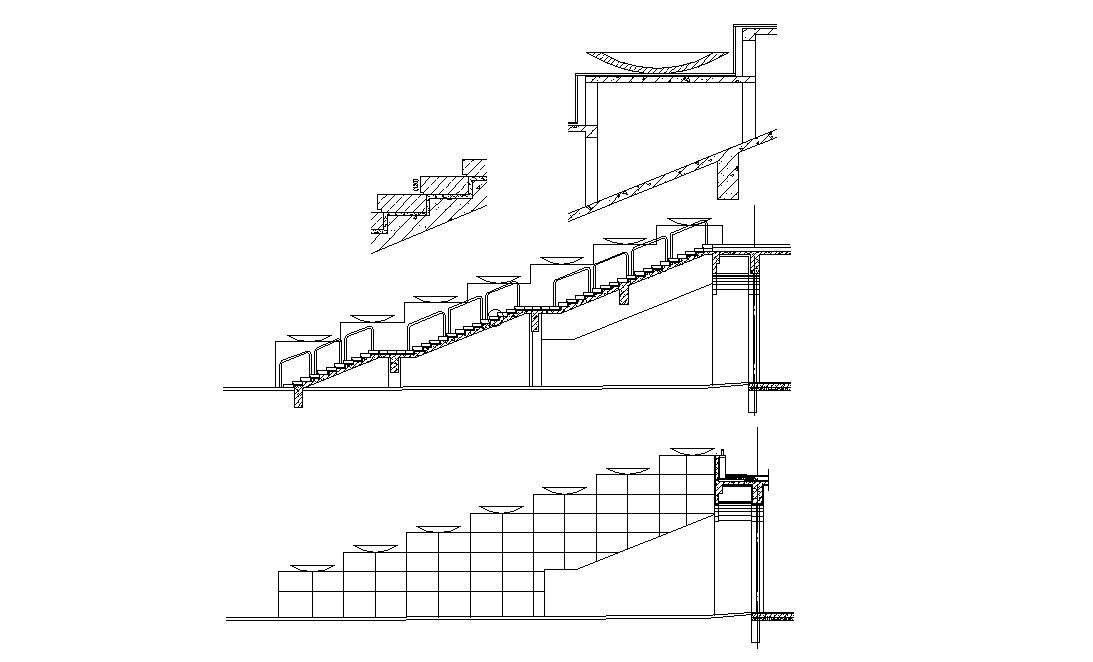 Stair Section Design AutoCAD File Free