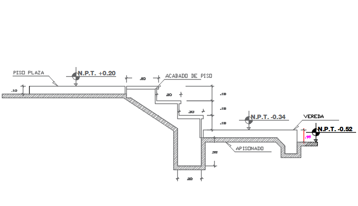 Stair plan, elevation detail and section detail dwg