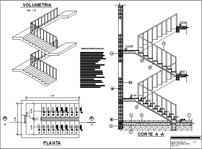 Stair Plan In DWG File
