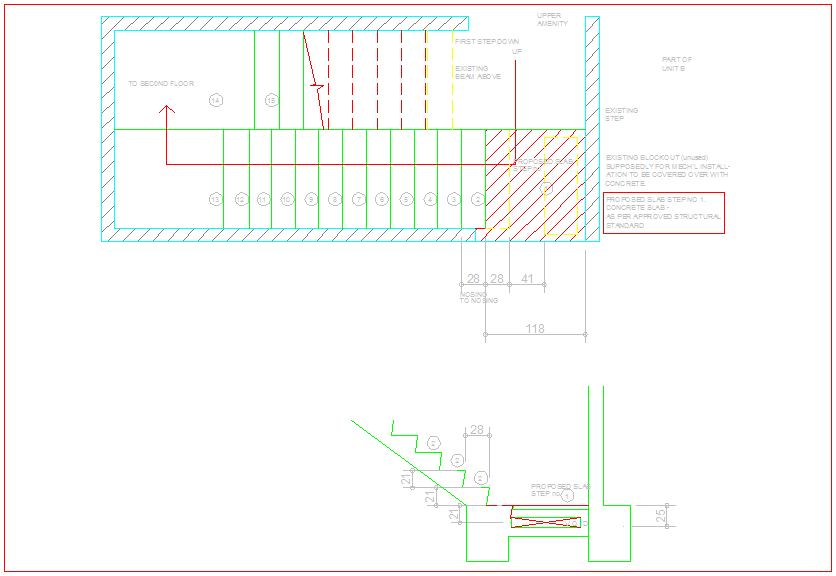Stair plan of SRF for tower