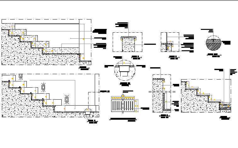 Stair section detail dwg file