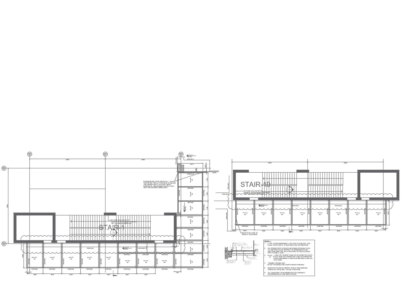 Stair Detail Plan in High-Rise Building In AutoCAD DWG File