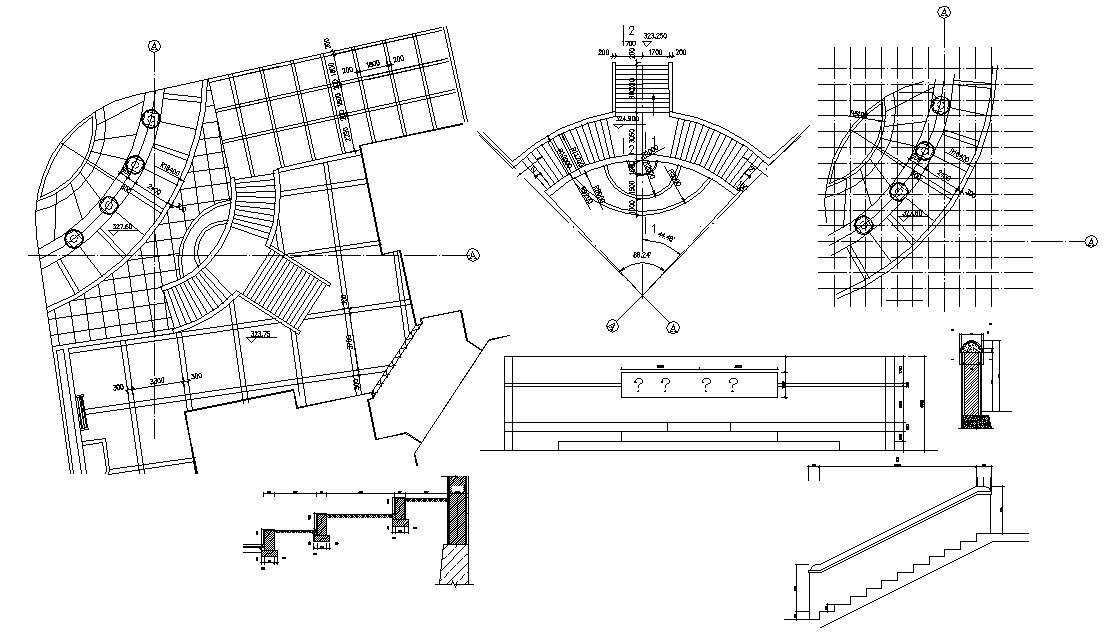Staircase Construction Drawings 2d  Autocad file