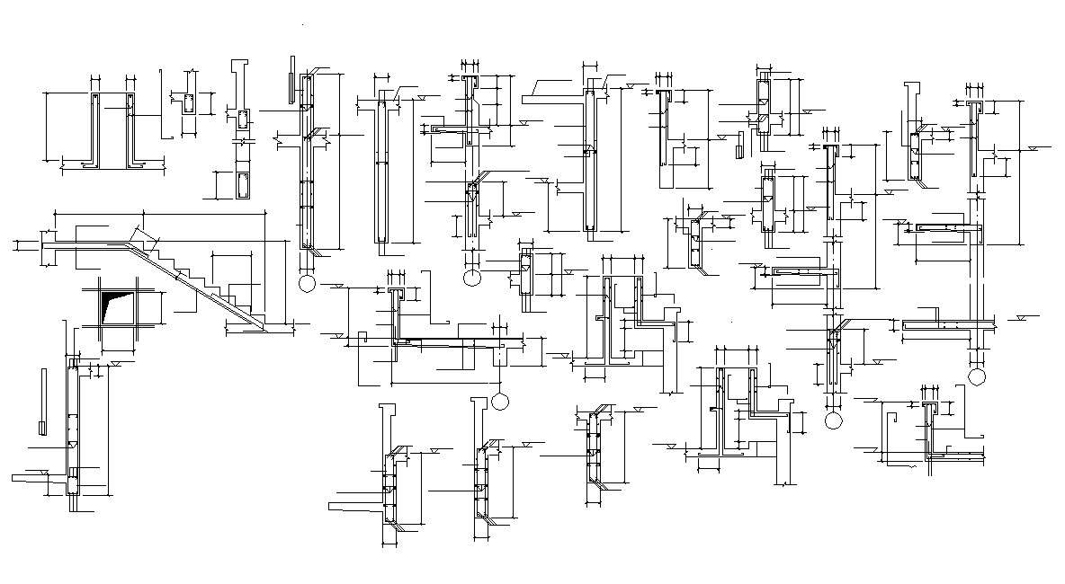 Staircase and Slab Drawing Plan 