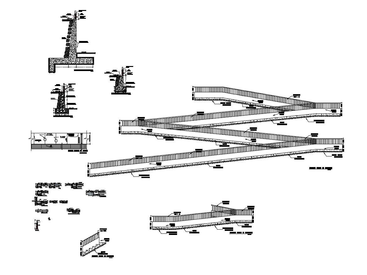Staircase detail drawing in dwg file
